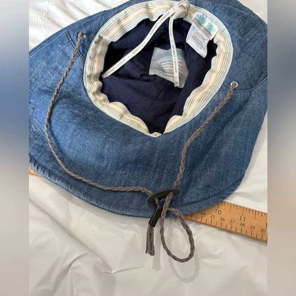 Coolibar upf 50 flora gardening hat chambray size small - Picture 7 of 9